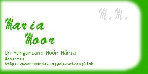 maria moor business card