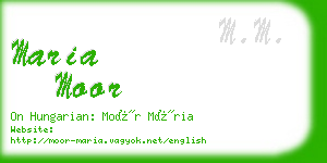 maria moor business card